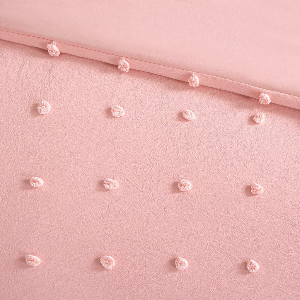 Parure de couette Ensley en coton jacquard à pompons par Intelligent Design Kids