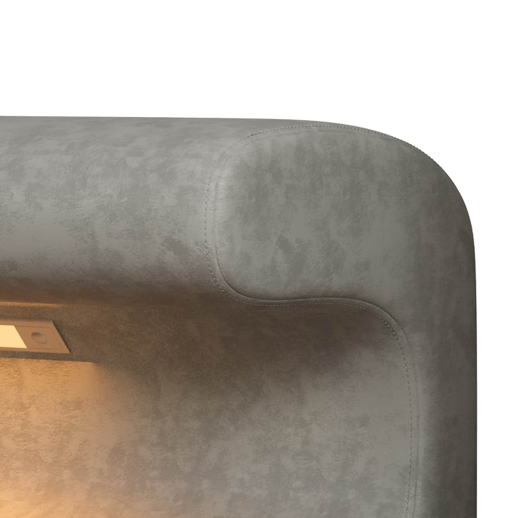 Banc d'entrée ottoman rembourré en cuir avec lumière à capteur LED pour salon, chambre à coucher, bout de lit