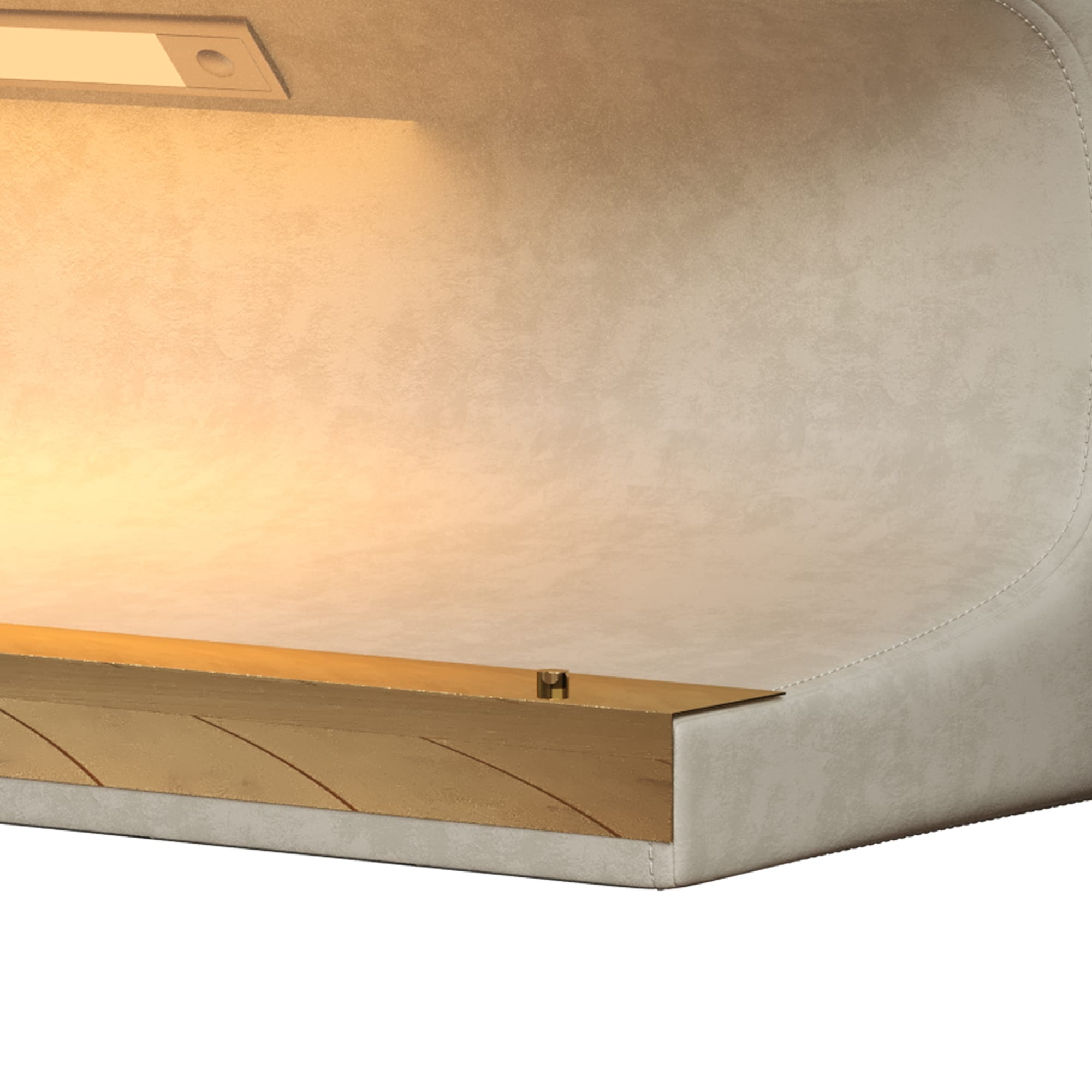 Banc d'entrée ottoman rembourré en cuir avec lumière à capteur LED pour salon, chambre à coucher, bout de lit