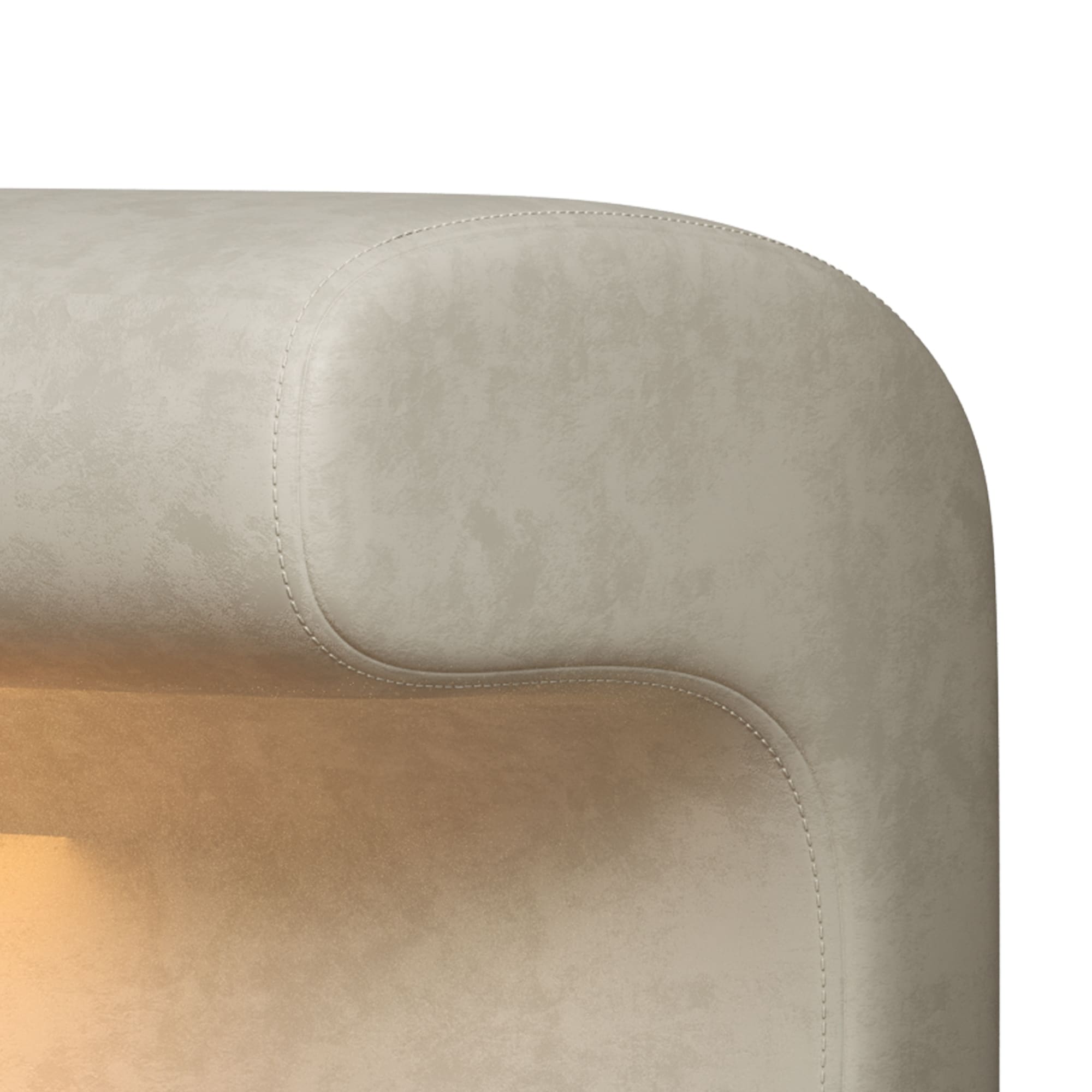 Banc d'entrée ottoman rembourré en cuir avec lumière à capteur LED pour salon, chambre à coucher, bout de lit