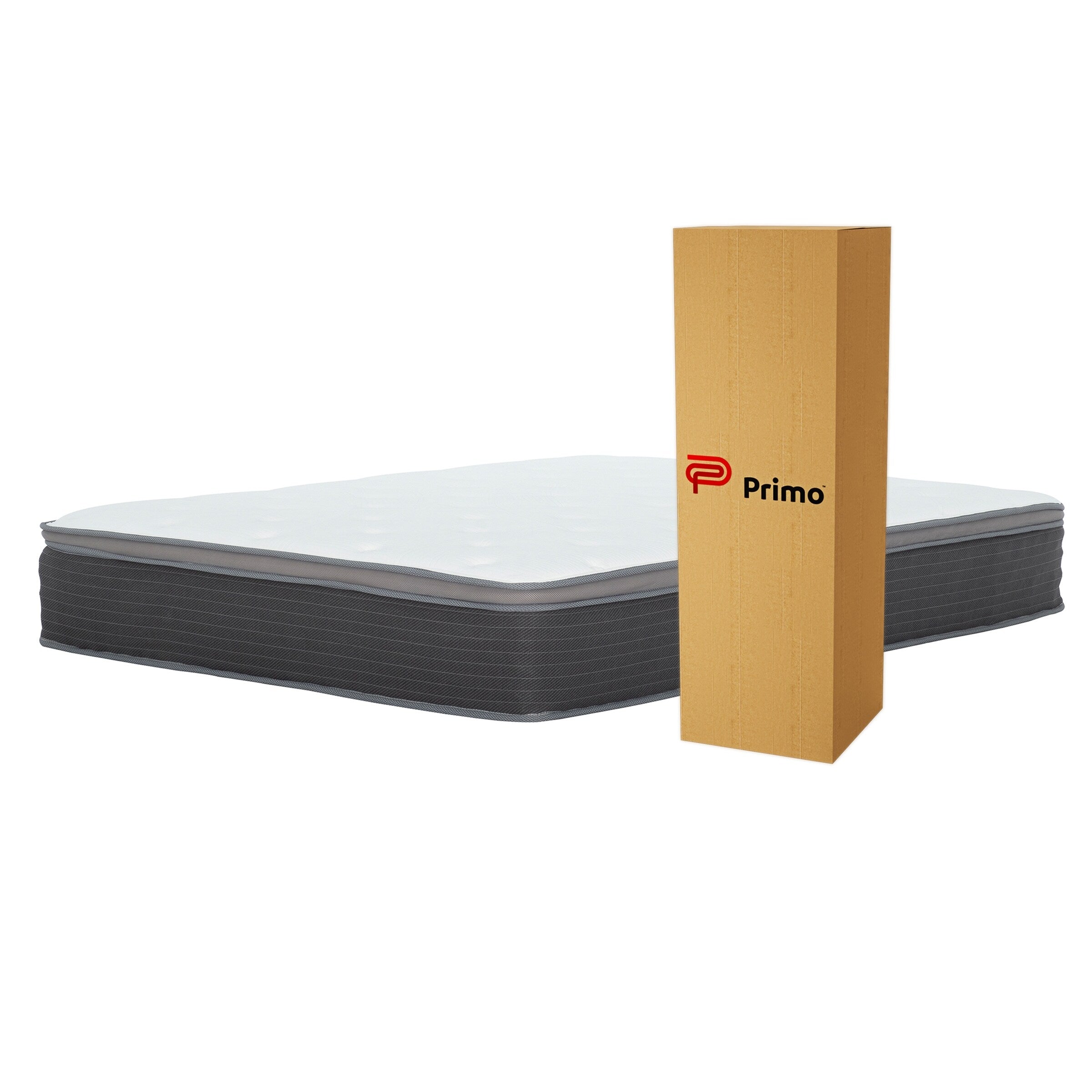 Matelas hybride Equilibria 12 po en mousse à mémoire de forme et ressorts ensachés, à plateau-coussin Euro, dans une boîte