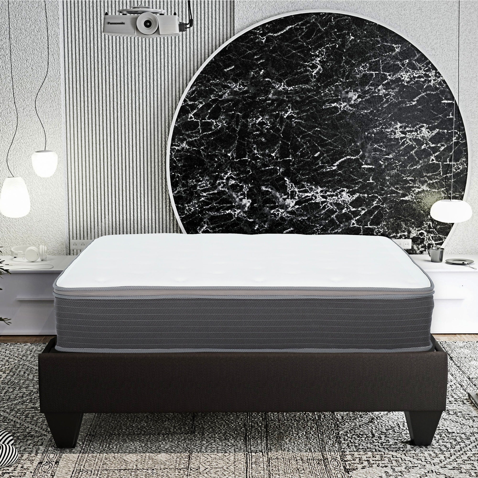 Matelas hybride Equilibria 8 po en mousse à mémoire de forme et ressorts ensachés