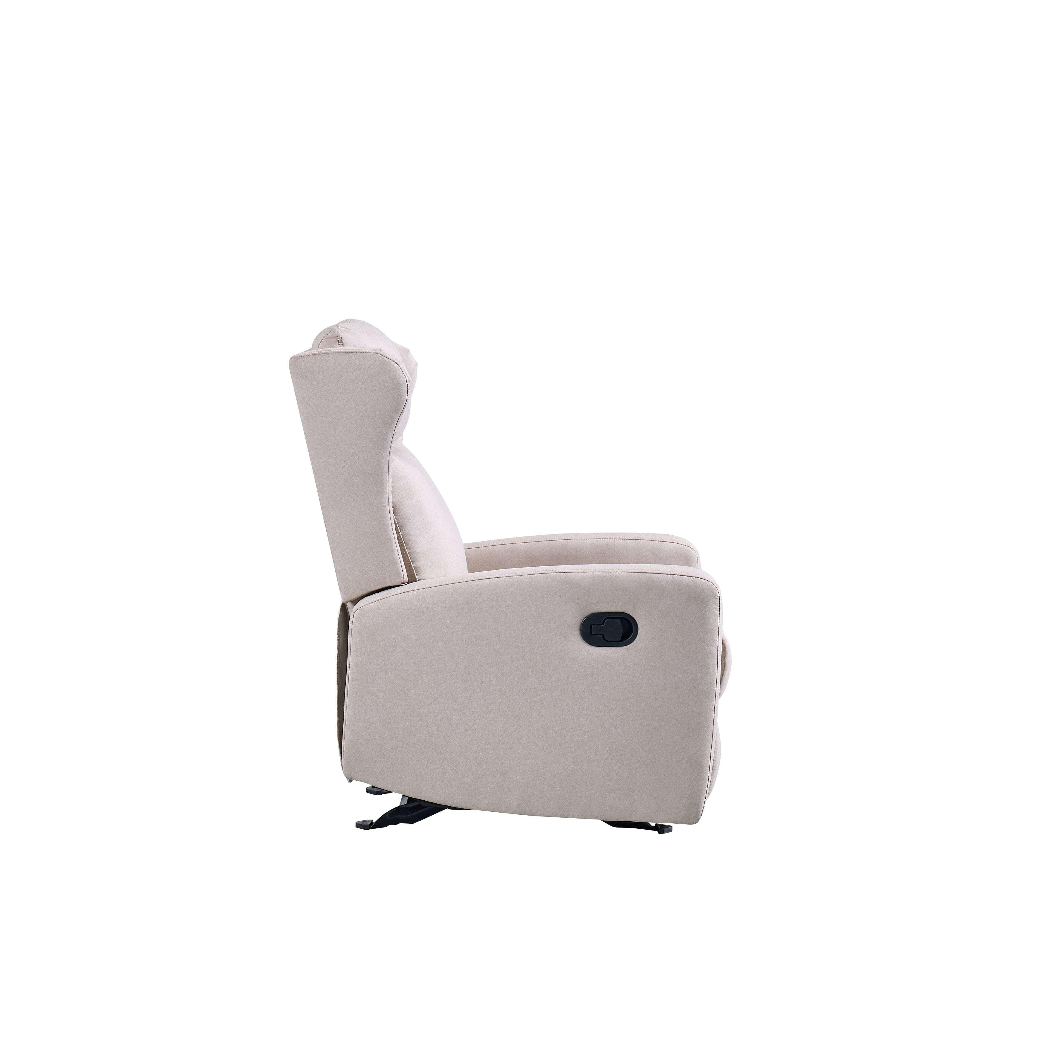 Fauteuil inclinable à bascule ergonomique pivotant à 360° en tissu avec support lombaire