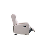 Fauteuil inclinable à bascule ergonomique pivotant à 360° en tissu avec support lombaire