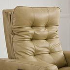 Fauteuil inclinable électrique ergonomique en cuir synthétique avec appui-tête et repose-pieds électriques et port de chargement USB