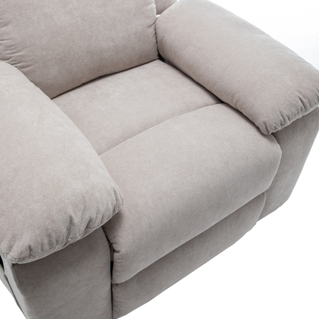 Fauteuil inclinable électrique ergonomique en velours avec massage par vibrations à 8 points, chauffage et poche latérale