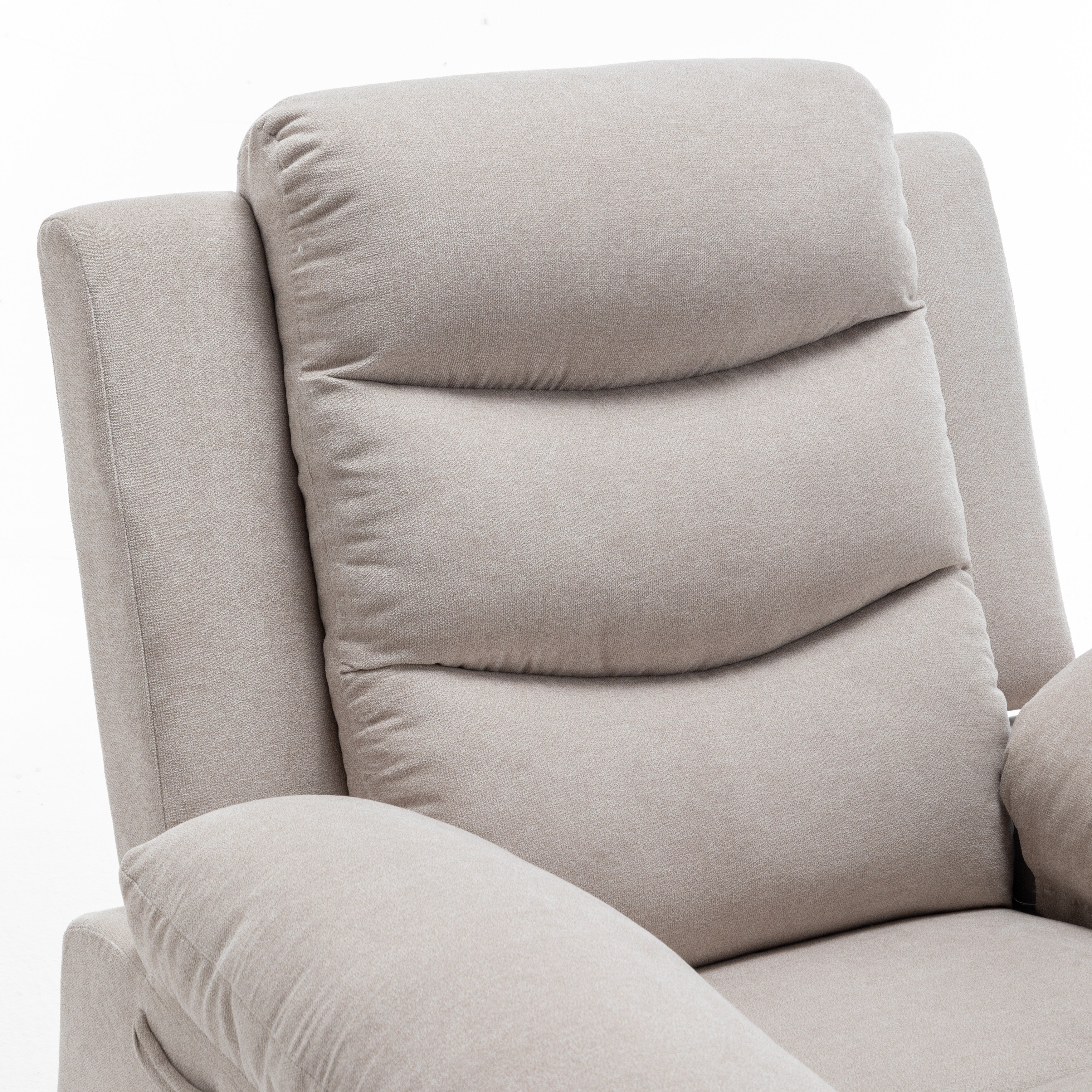 Fauteuil inclinable électrique ergonomique en velours avec massage par vibrations à 8 points, chauffage et poche latérale