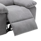 Fauteuil inclinable électrique ergonomique en velours avec massage par vibrations à 8 points, chauffage et poche latérale