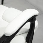 Fauteuil de bureau ergonomique à dossier haut, inclinable et rembourré en cuir synthétique, avec repose-pieds rétractable et vibrant à 7 points