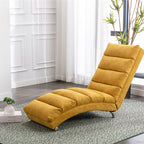 Chaise longue de massage ergonomique en lin, inclinable, capitonnée et rembourrée, avec télécommande et 5 modes de vibration
