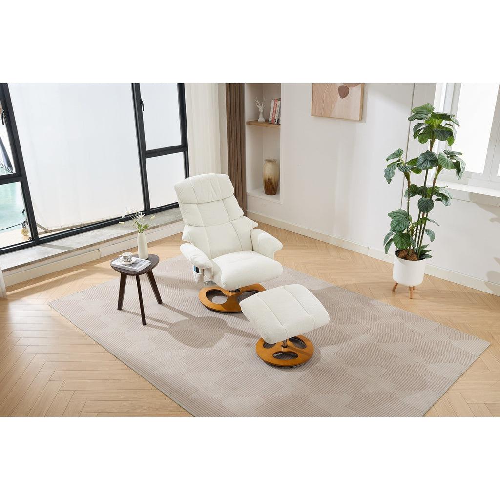 Fauteuil inclinable ergonomique avec pouf