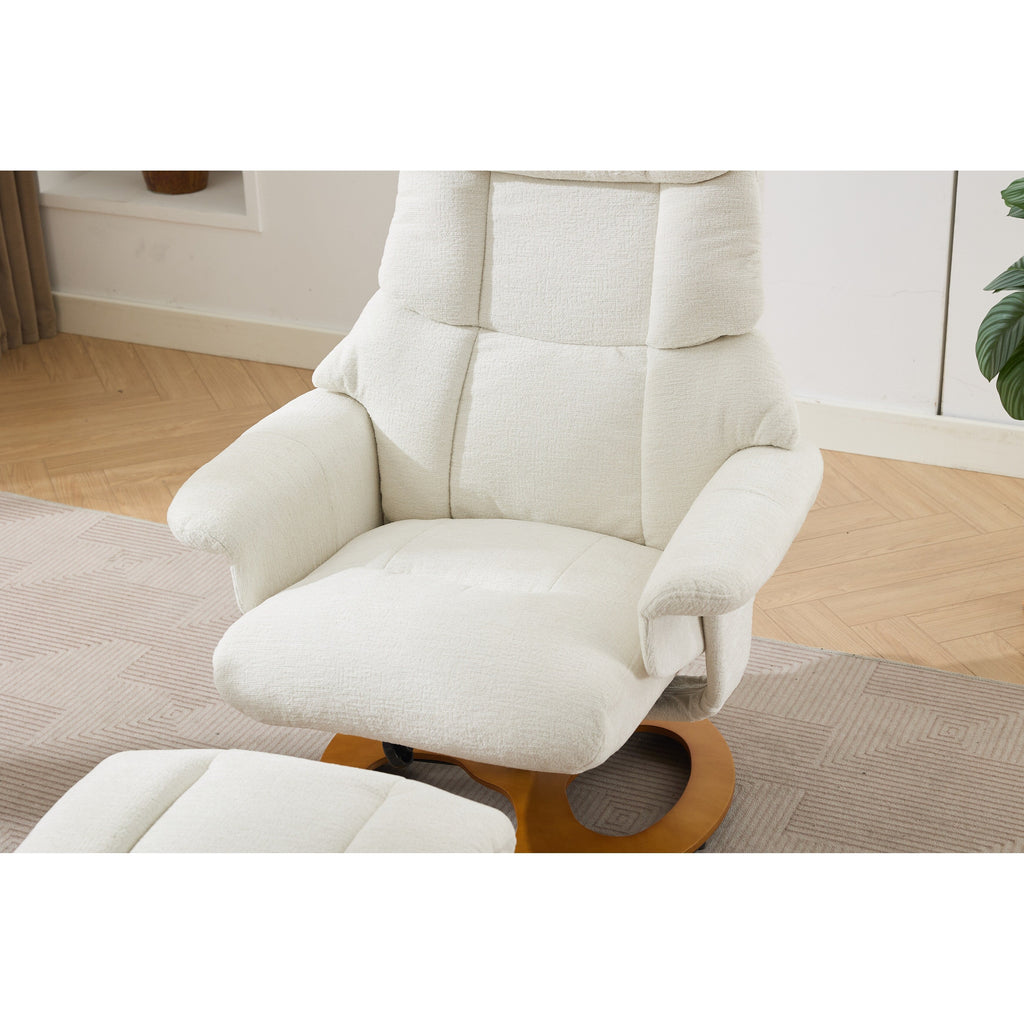 Fauteuil inclinable ergonomique avec pouf