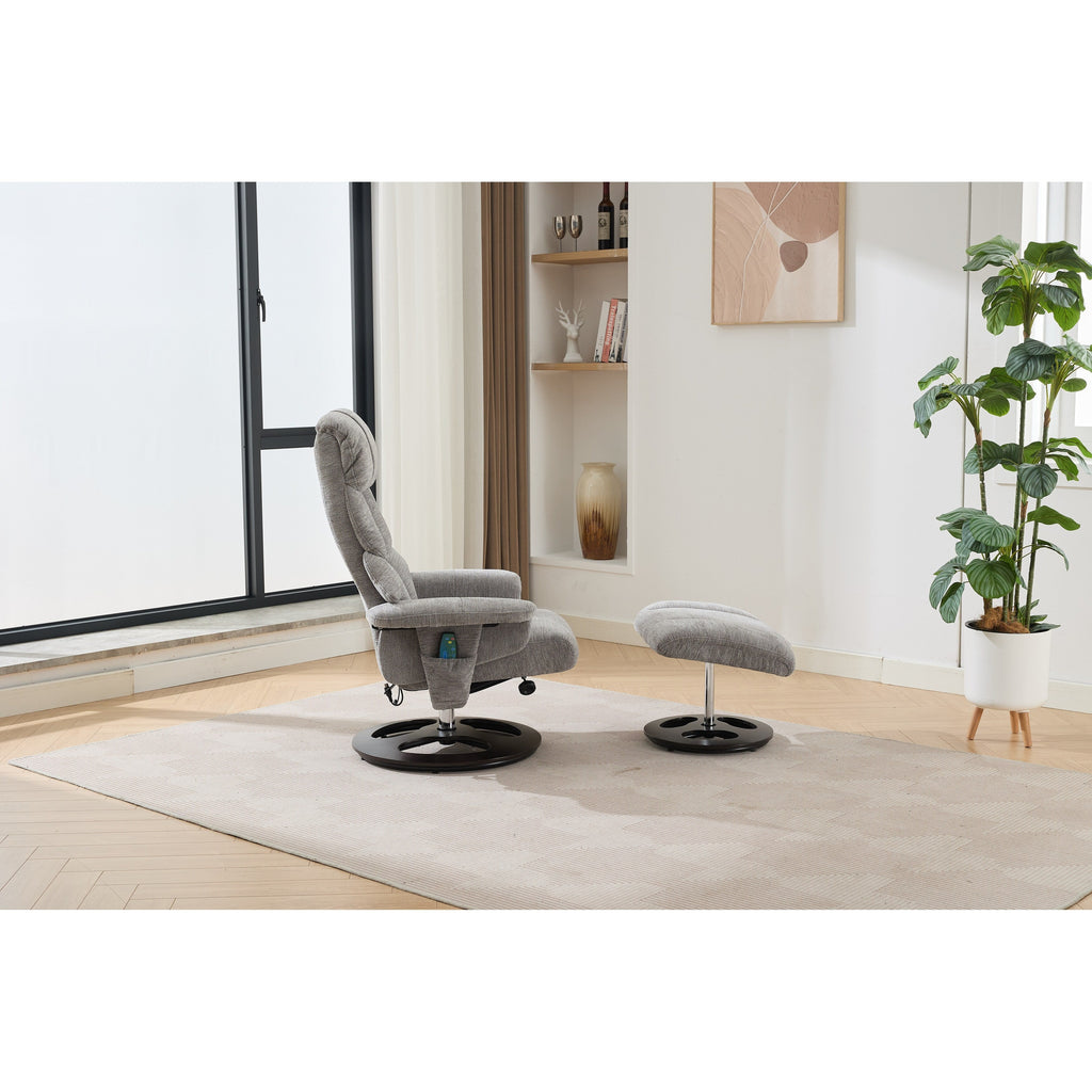 Fauteuil inclinable ergonomique avec pouf