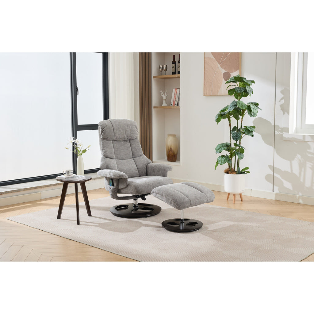 Fauteuil inclinable ergonomique avec pouf