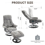 Fauteuil inclinable ergonomique avec pouf