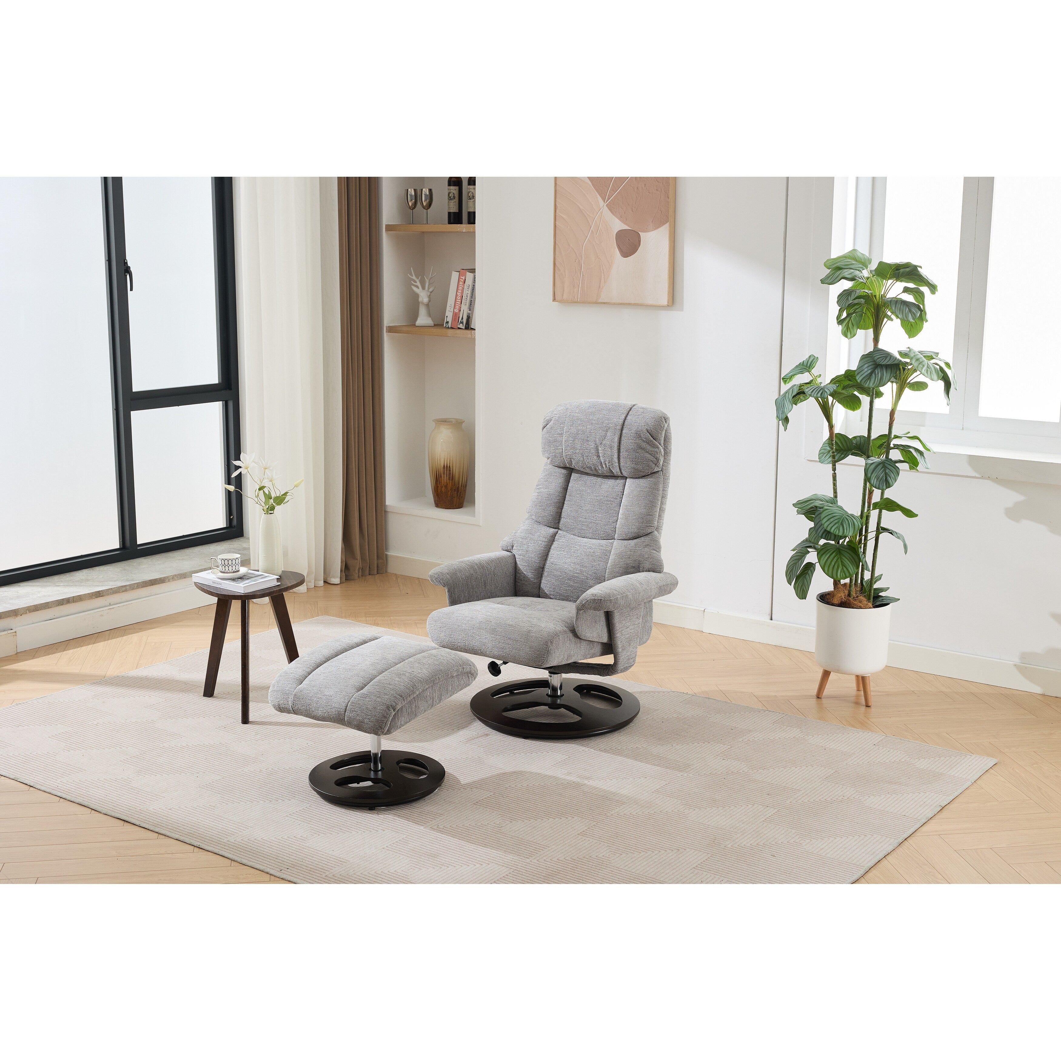 Fauteuil inclinable ergonomique avec pouf
