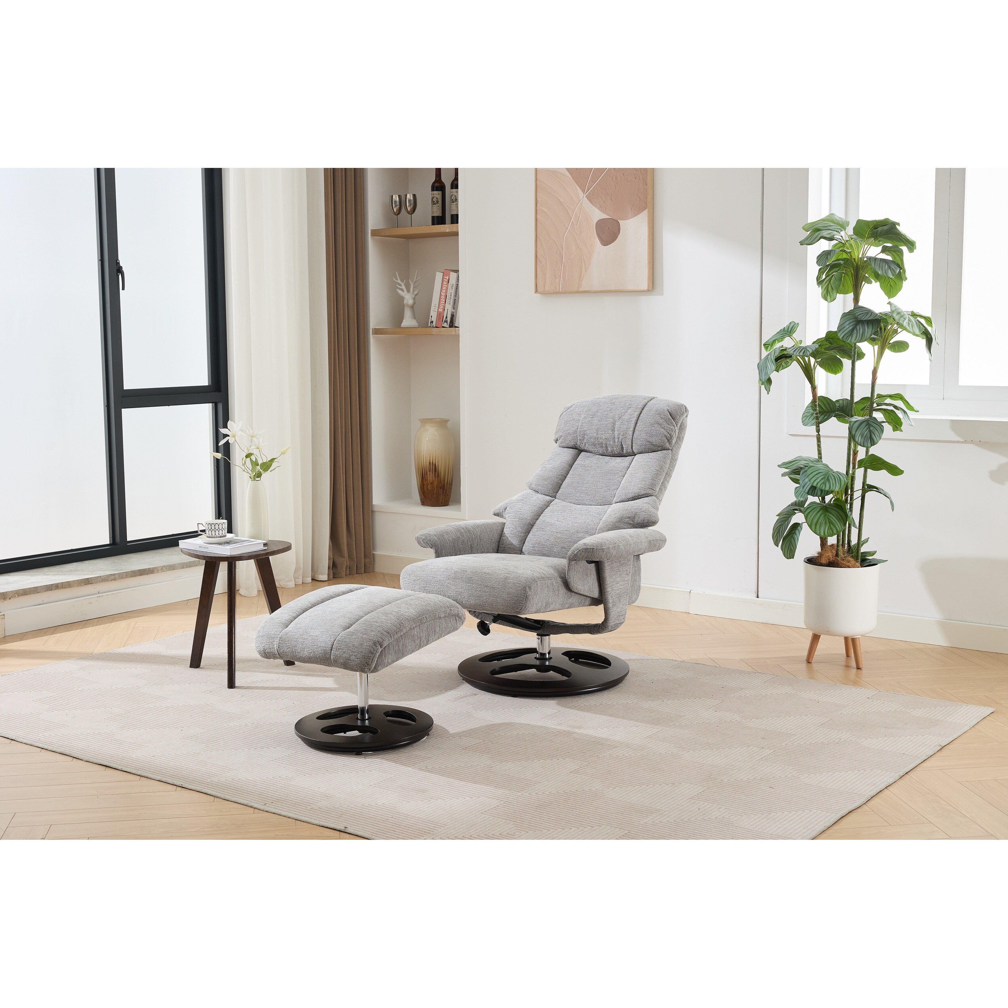 Fauteuil inclinable ergonomique avec pouf