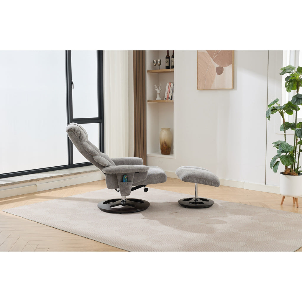 Fauteuil inclinable ergonomique avec pouf