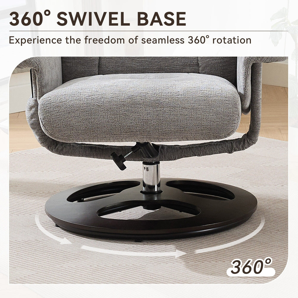 Fauteuil inclinable ergonomique avec pouf