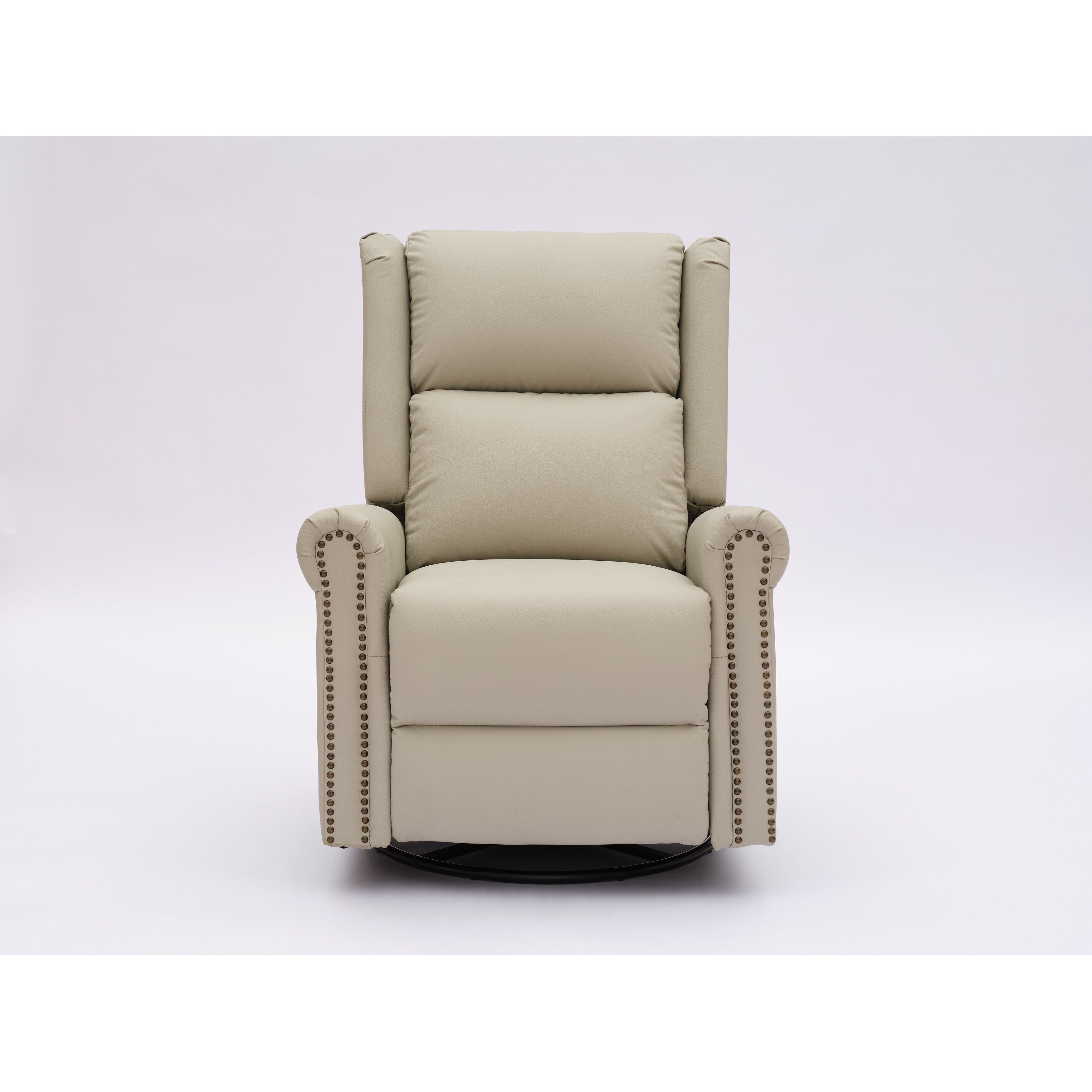 Fauteuil inclinable pivotant ergonomique avec ports USB/Type-C, dossier incurvé et coussin lombaire, rotation à 270°