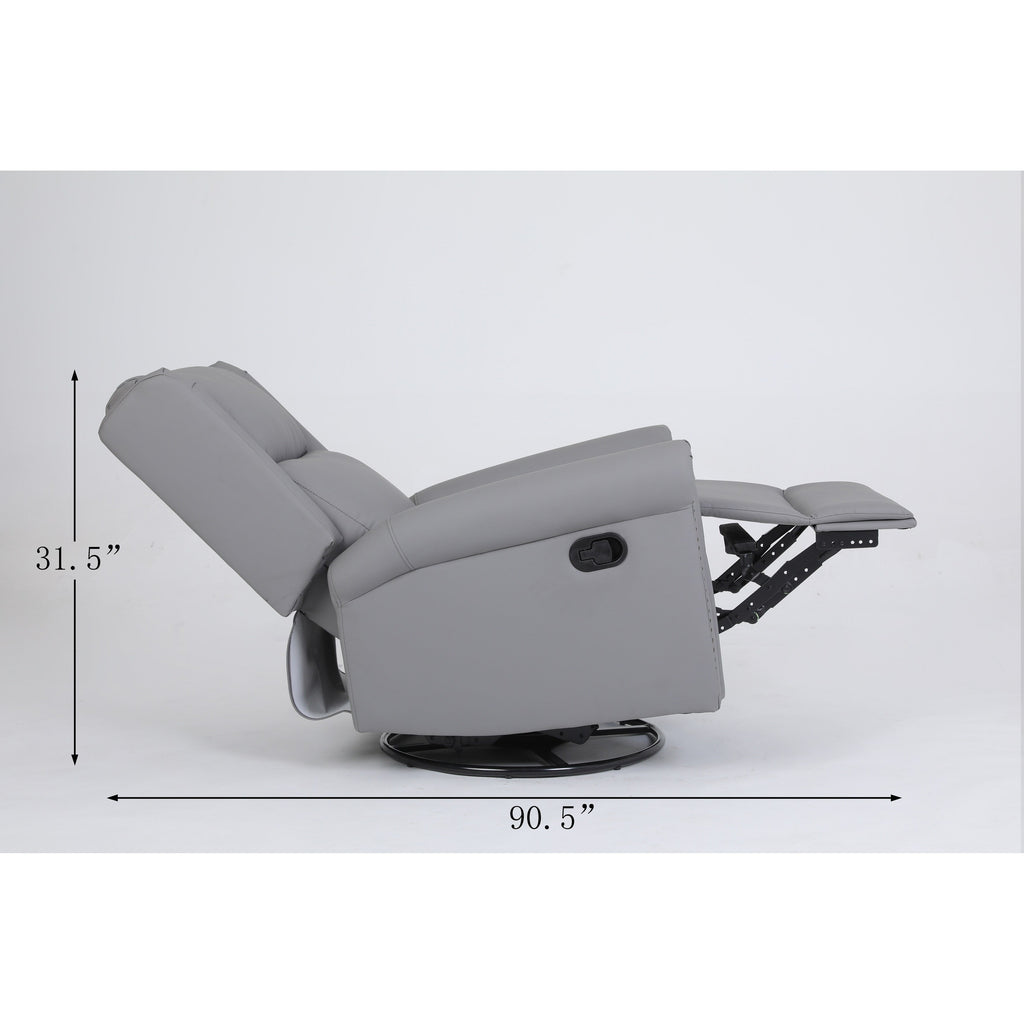 Fauteuil inclinable pivotant ergonomique avec port USB-C et coussin lombaire