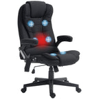 Fauteuil de bureau ergonomique à vibrations et massage, dossier réglable, inclinable, avec 6 points de massage et chauffage lombaire