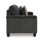 Canapé Erin, 2 coussins décoratifs, 226 cm, peluche gris foncé, polyester