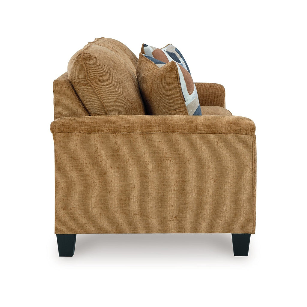 Canapé Erin, 2 coussins décoratifs, 89 pouces, peluche marron clair, polyester