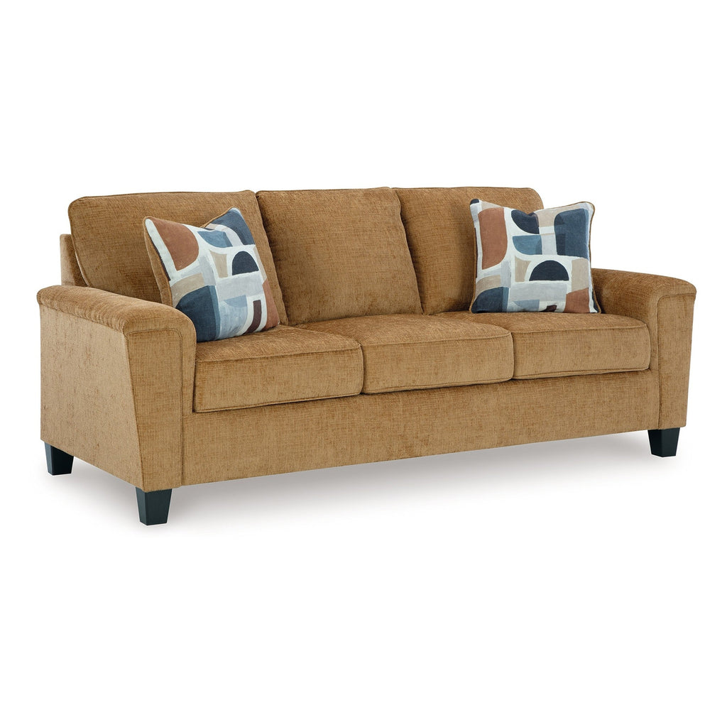 Canapé Erin, 2 coussins décoratifs, 89 pouces, peluche marron clair, polyester