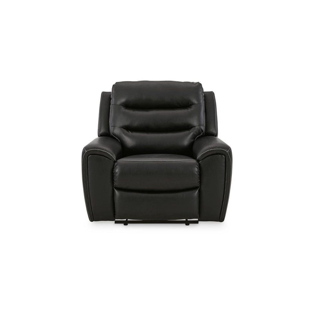 Fauteuil inclinable électrique Erine, appui-tête réglable, similicuir noir