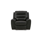 Fauteuil inclinable électrique Erine, appui-tête réglable, similicuir noir