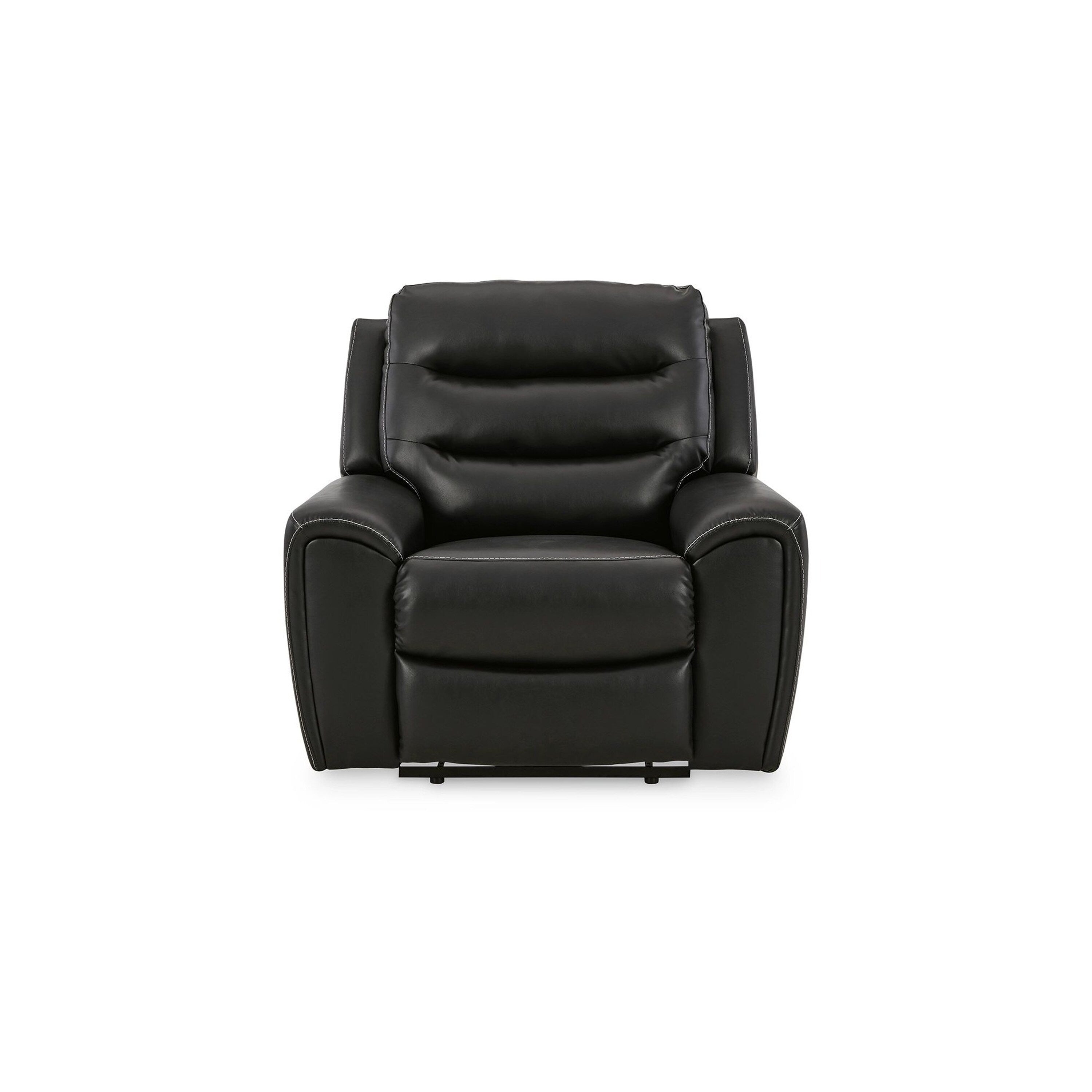 Fauteuil inclinable électrique Erine, appui-tête réglable, similicuir noir