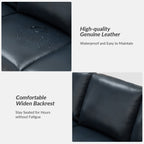 Canapé Ernando 83.46 en cuir véritable avec accoudoirs carrés et coussins