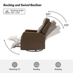 Fauteuil inclinable pivotant manuel Esteban en similicuir moderne avec dossier à oreilles, lot de 2