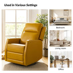 Fauteuil inclinable pivotant manuel Esteban en similicuir moderne avec dossier à oreilles, lot de 2