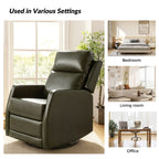 Fauteuil inclinable pivotant manuel Esteban en similicuir moderne avec dossier à oreilles, lot de 2