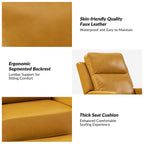 Fauteuil inclinable pivotant manuel Esteban en similicuir moderne avec dossier à oreilles, lot de 2