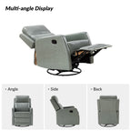 Fauteuil inclinable pivotant manuel Esteban en similicuir moderne avec dossier à oreilles, lot de 2