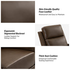 Fauteuil inclinable pivotant manuel Esteban en similicuir moderne avec dossier à oreilles, lot de 2