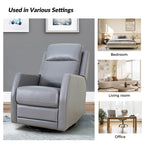 Fauteuil inclinable pivotant manuel en similicuir moderne Esteban avec dossier à oreilles