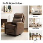 Fauteuil inclinable pivotant manuel en similicuir moderne Esteban avec dossier à oreilles