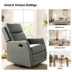 Fauteuil inclinable pivotant manuel en similicuir moderne Esteban avec dossier à oreilles