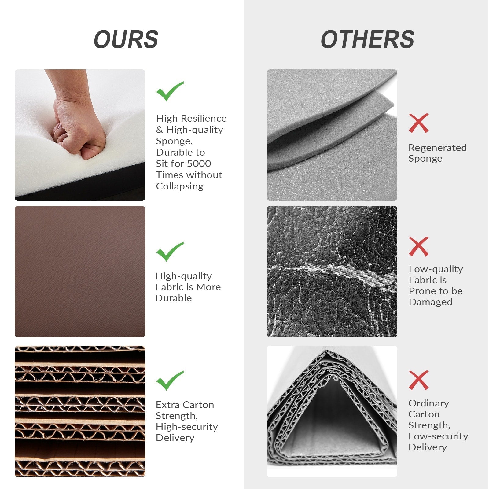 Fauteuil inclinable pivotant manuel en similicuir moderne Esteban avec dossier à oreilles