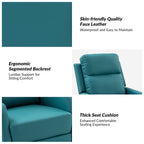 Fauteuil inclinable pivotant manuel en similicuir moderne Esteban avec dossier à oreilles