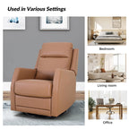 Fauteuil inclinable pivotant manuel en similicuir moderne Esteban avec dossier à oreilles