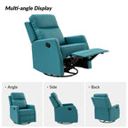 Fauteuil inclinable pivotant manuel en similicuir moderne Esteban avec dossier à oreilles