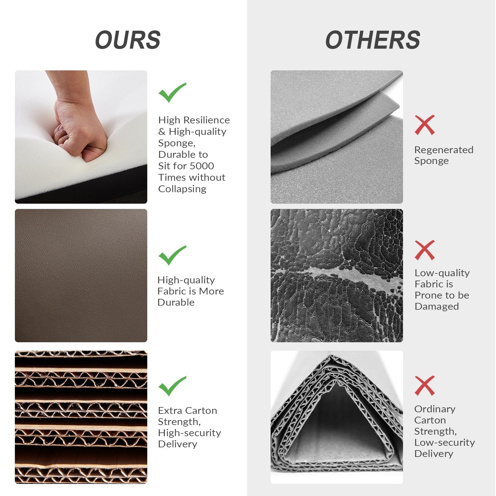 Fauteuil inclinable pivotant manuel en similicuir moderne Esteban avec dossier à oreilles