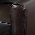 Fauteuil inclinable capitonné en cuir reconstitué Ethan par Christopher Knight Home