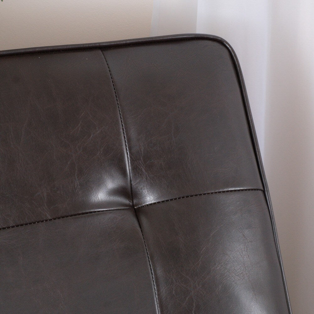 Fauteuil inclinable capitonné en cuir reconstitué Ethan par Christopher Knight Home