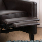 Fauteuil inclinable capitonné en cuir reconstitué Ethan par Christopher Knight Home